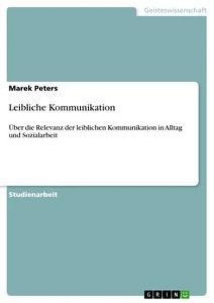 Produktbild: Leibliche Kommunikation