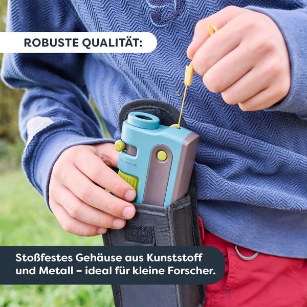 Produktbild: HABA 2013655001 - Terra Kids, Mission Micromania, Pocket-Mikroskop, Mini-Mikroskop f&uuml;r Kinder inkl. Tasche, Adventure to go/No.10