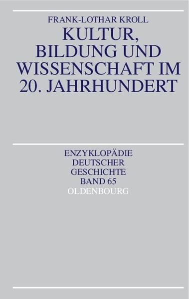Produktbild: Kultur, Bildung und Wissenschaft im 20. Jahrhundert