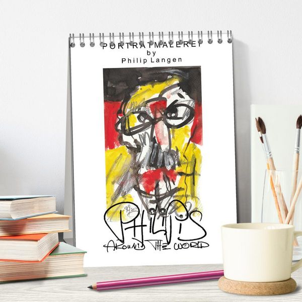 Produktbild: Portr&auml;tmalerei by Philip Langen PHILIPIS AROUND THE WORLD (Tischkalender 2026 DIN A5 hoch), CALVENDO Monatskalender