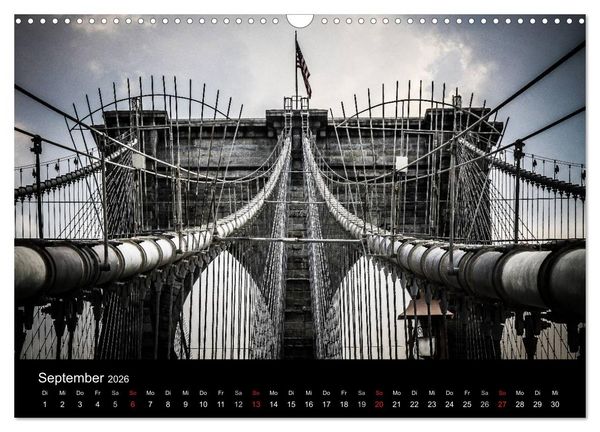 Produktbild: Brooklyn Bridge - New York City (Wandkalender 2026 DIN A3 quer), CALVENDO Monatskalender
