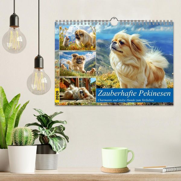 Produktbild: Zauberhafte Pekinesen. Charmante und stolze Hunde zum Verlieben (Wandkalender 2026 DIN A4 quer), CALVENDO Monatskalender