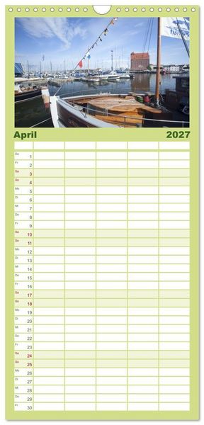 Produktbild: Familienplaner 2027 - Stralsund - Momente einer Reise mit 5 Spalten (Wandkalender, 21 x 45 cm) CALVENDO