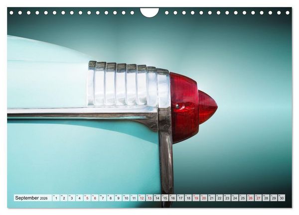 Produktbild: US Klassiker Farbenfrohe Heckansichten (Wandkalender 2026 DIN A4 quer), CALVENDO Monatskalender
