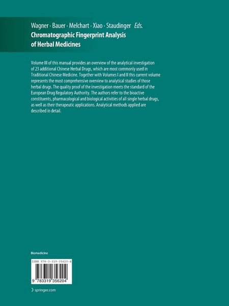 Produktbild: Chromatographic Fingerprint Analysis of Herbal Medicines Volume III