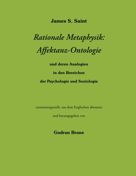 Produktbild: Rationale Metaphysik: Affektanz -Ontologie