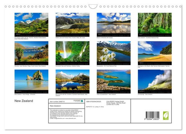 Produktbild: New Zealand (Wall Calendar 2027 DIN A3 landscape), CALVENDO 12 Month Wall Calendar