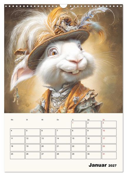 Produktbild: Wundersame Seelen. Kaninchen zwischen Fantasie, Humor und feiner Poesie (Wandkalender 2027 DIN A3 hoch), CALVENDO Monatskalender