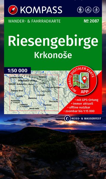 KOMPASS Wanderkarte 2087 Riesengebirge, Krkonose 1:50.000, Sonstige von , Kompass-Karten, 9783991545217