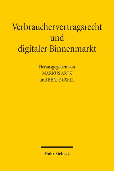 Produktbild: Verbrauchervertragsrecht und digitaler Binnenmarkt
