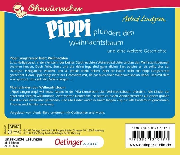 Produktbild: Pippi pl&uuml;ndert den Weihnachtsbaum und eine weitere Geschichte