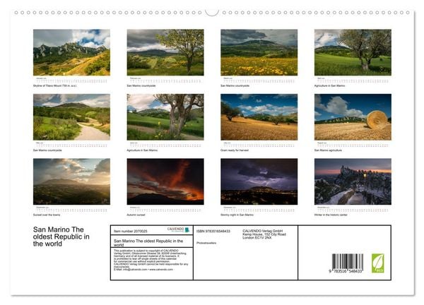 Produktbild: San Marino The oldest Republic in the world (High Quality Premium Wall Calendar 2026 DIN A2 landscape),CALVENDO 12 Month Wall Calendar