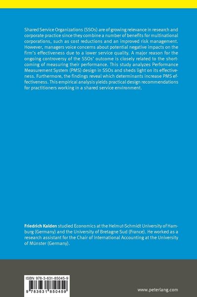 Produktbild: Performance Measurement in Shared Services