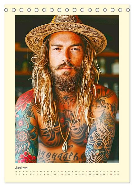 Produktbild: Ungez&auml;hmte Freiheit. Coole Jungs im Boho-Stil (Tischkalender 2026 DIN A5 hoch), CALVENDO Monatskalender