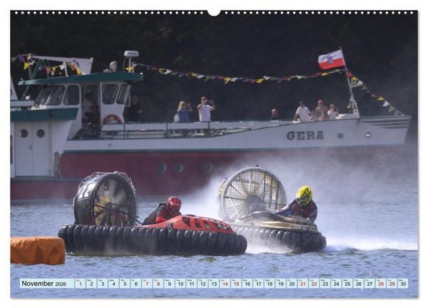 Produktbild: Hovercraft Racing on the Thuringian Sea (Wall Calendar 2026 DIN A2 landscape), CALVENDO 12 Month Wall Calendar