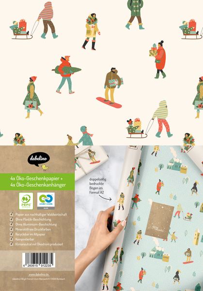 Produktbild: Geschenkpapier Set Weihnachten: Wintertrubel (Diversity, Diversit&auml;t) f&uuml;r Kinder und Erwachsene