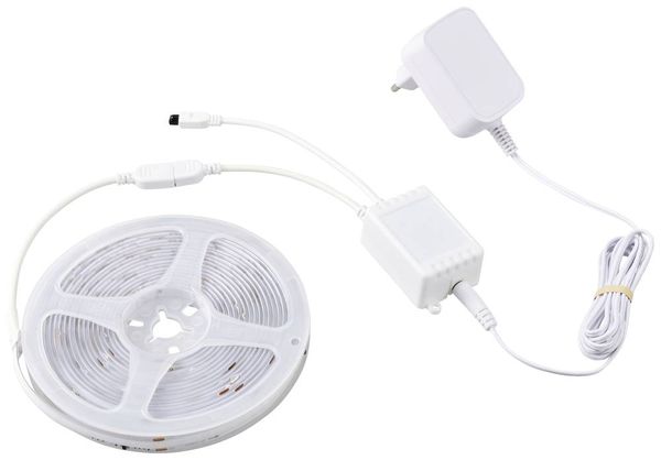 Produktbild: Sygonix SY-5773494 LED-Streifen-Komplettset mit Stecker 230V 5m RGB 1St.