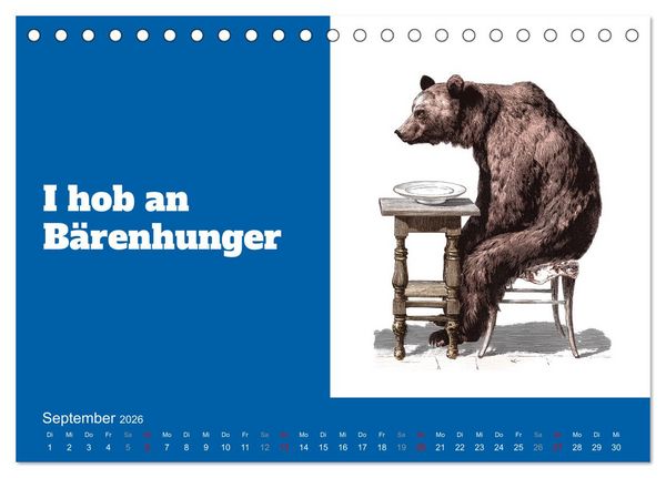Produktbild: Gria&szlig; Eich! Bayern Kalender mit Dialekt und Mundart (Tischkalender 2026 DIN A5 quer), CALVENDO Monatskalender