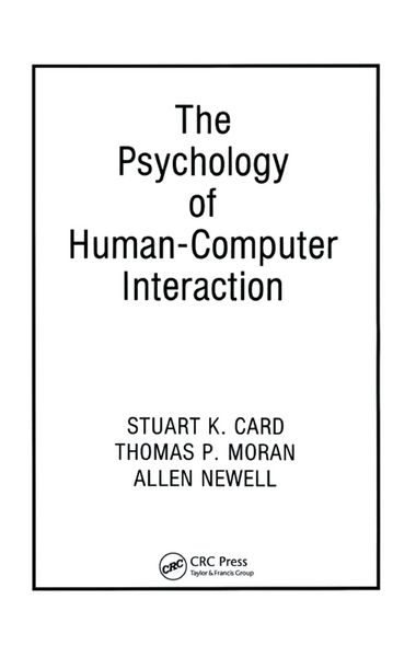 Produktbild: The Psychology of Human-Computer Interaction