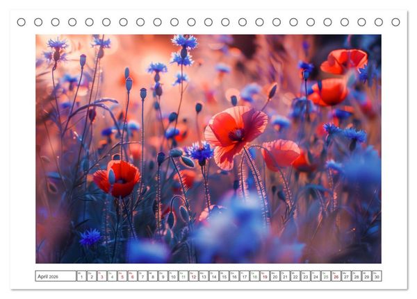 Produktbild: Mohntr&auml;ume im Licht (Tischkalender 2026 DIN A5 quer), CALVENDO Monatskalender