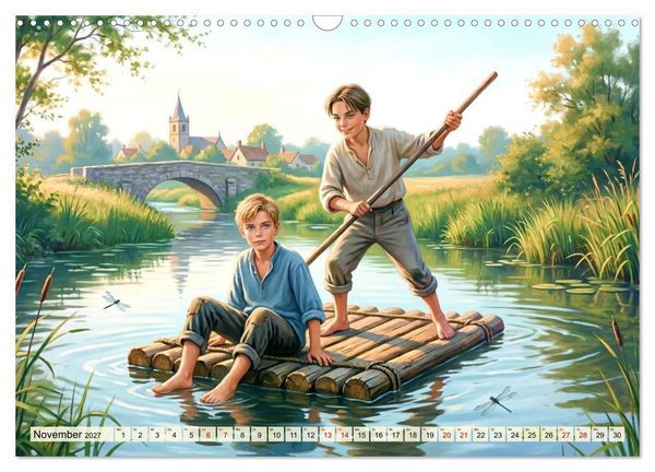 Produktbild: Gl&uuml;ckliche Kindertage - Impressionen aus vergangen Zeiten (Wandkalender 2027 DIN A3 quer), CALVENDO Monatskalender