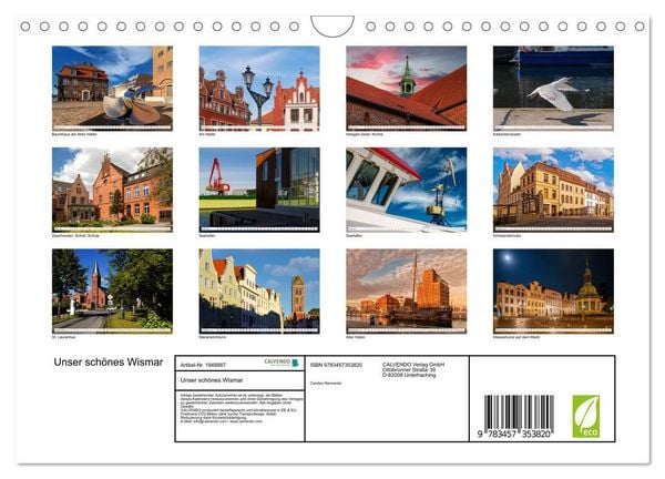 Produktbild: Unser sch&ouml;nes Wismar (Wandkalender 2026 DIN A4 quer), CALVENDO Monatskalender