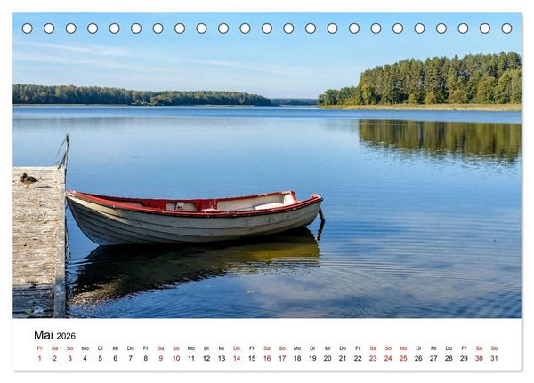 Produktbild: Masuren 2026 - Land der 1000 Seen (Tischkalender 2026 DIN A5 quer), CALVENDO Monatskalender