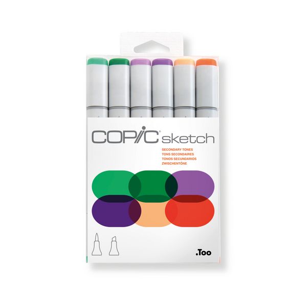 Produktbild: Copic Pinselmarker Set Sketch Secondary Tones 6 St&uuml;ck