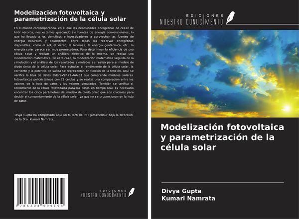 Produktbild: Modelizaci&oacute;n fotovoltaica y parametrizaci&oacute;n de la c&eacute;lula solar