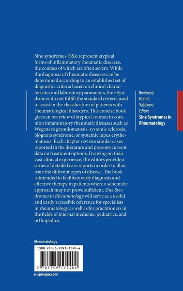 Produktbild: Sine Syndromes in Rheumatology