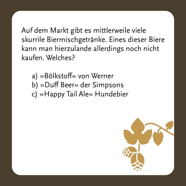 Produktbild: Unn&uuml;tzes Wissen Bier-Quiz