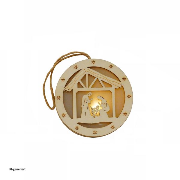 Produktbild: HTI-Living LED Dekoh&auml;nger Weihnachtskrippe LED Dekoh&auml;nger Weihnachtskrippe
