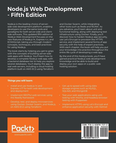 Produktbild: Node.js Web Development - Fifth Edition