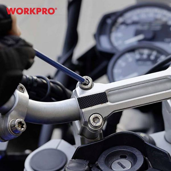 Produktbild: WorkPro Au&szlig;en-Sechskant, Kugelkopf Schraubendreher-Set 1.5 mm, 2 mm, 2.5 mm, 3 mm, 4 mm, 5 mm, 6 mm, 8 mm, 10 mm 1.5 mm, 2 mm, 2.5 mm, 3 mm, 4 mm,