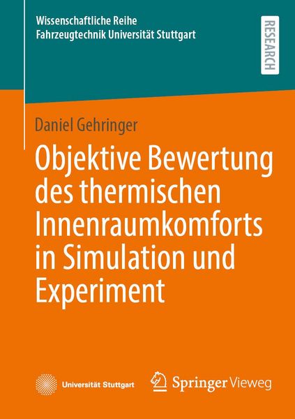 Produktbild: Objektive Bewertung des thermischen Innenraumkomforts in Simulation und Experiment