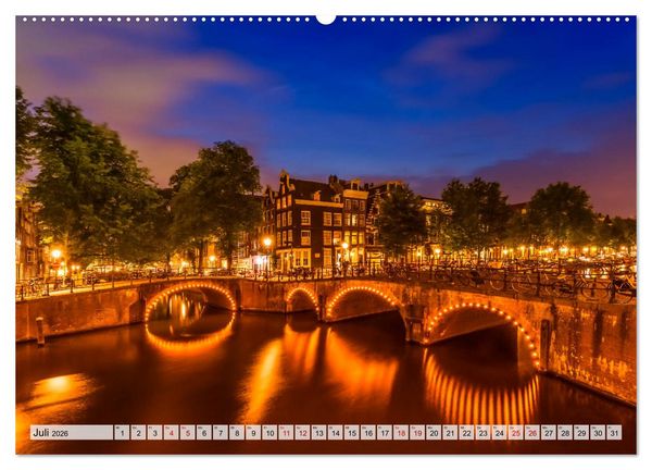 Produktbild: AMSTERDAM Idylle und Historie (Wandkalender 2026 DIN A2 quer), CALVENDO Monatskalender