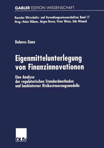 Produktbild: Eigenmittelunterlegung von Finanzinnovationen