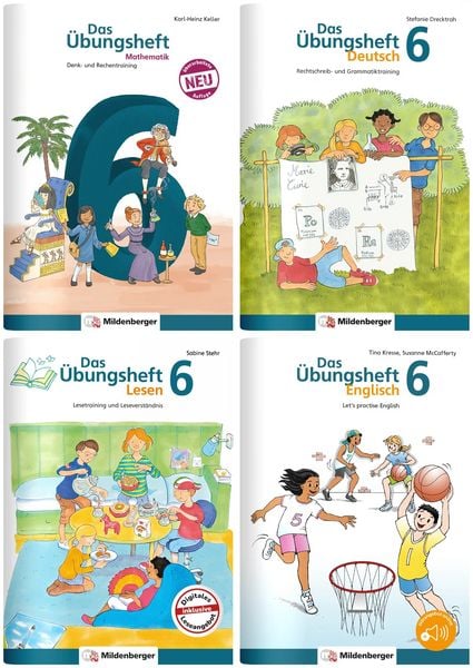 Produktbild: Sicher ins 7. Schuljahr &ndash; Paket: Rechnen &ndash; Schreiben &ndash; Lesen &ndash; Grammatik &ndash; Englisch, bestehend aus den Einzeltiteln: 6504-541, 6401-70, 6401-72, 1904-41