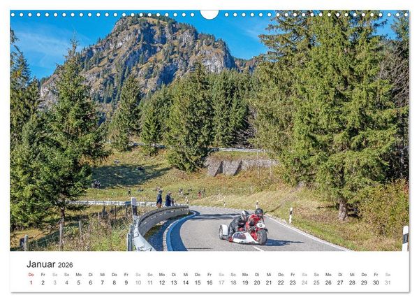 Produktbild: Motorradgespanne am Jochpass (Wandkalender 2026 DIN A3 quer), CALVENDO Monatskalender