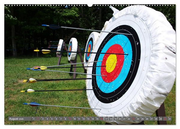 Produktbild: Bogenschie&szlig;en. Sport - Spa&szlig; - Spannung (Wandkalender 2026 DIN A2 quer), CALVENDO Monatskalender