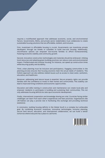 Produktbild: Building a Better Tomorrow: Tackling Housing Deficits in the Global South