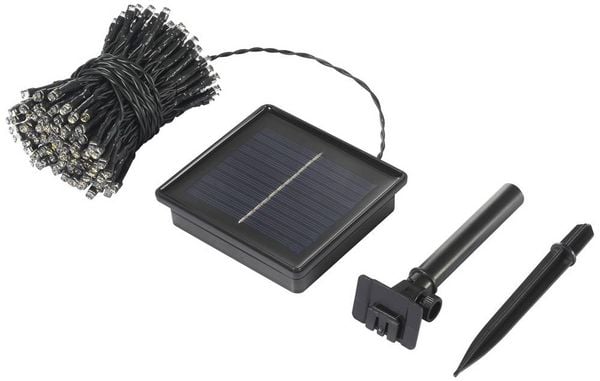 Produktbild: Sygonix SY-5596928 Solar-Lichterkette LED Schwarz, Standard-Gr&uuml;n (seidenmatt)