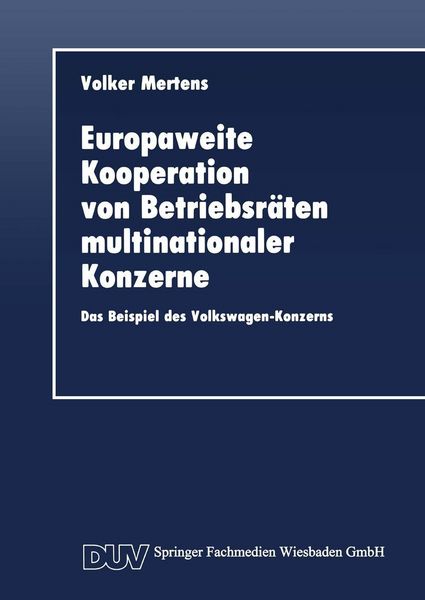 Produktbild: Europaweite Kooperation von Betriebsr&auml;ten multinationaler Konzerne