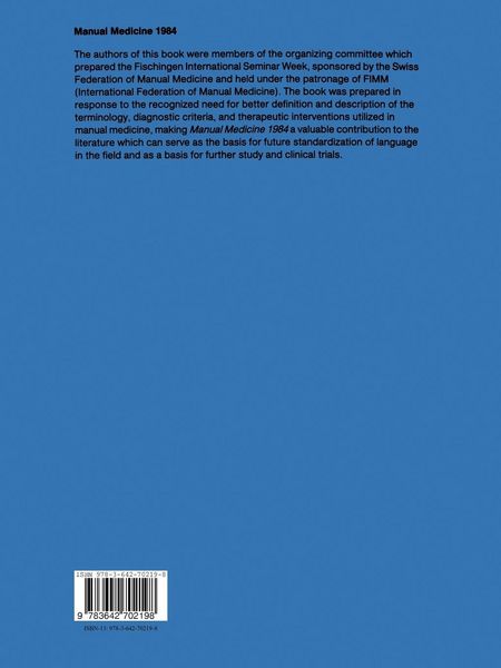 Produktbild: Manual Medicine 1984