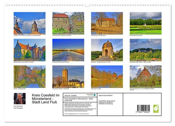 Produktbild: Kreis Coesfeld im M&uuml;nsterland - Stadt Land Flu&szlig; (hochwertiger Premium Wandkalender 2026 DIN A2 quer), Kunstdruck in Hochglanz