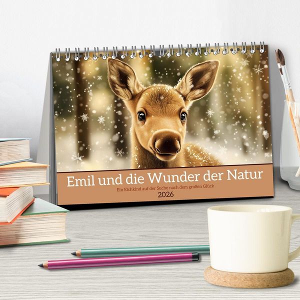 Produktbild: Emil und die Wunder der Natur (Tischkalender 2026 DIN A5 quer), CALVENDO Monatskalender