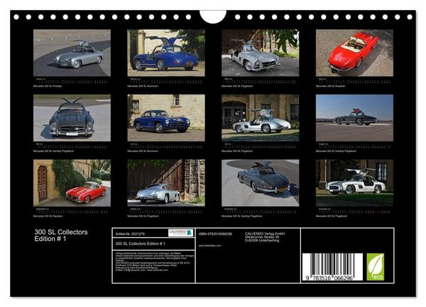 Produktbild: 300 SL Collectors Edition # 1 (Wandkalender 2026 DIN A4 quer), CALVENDO Monatskalender