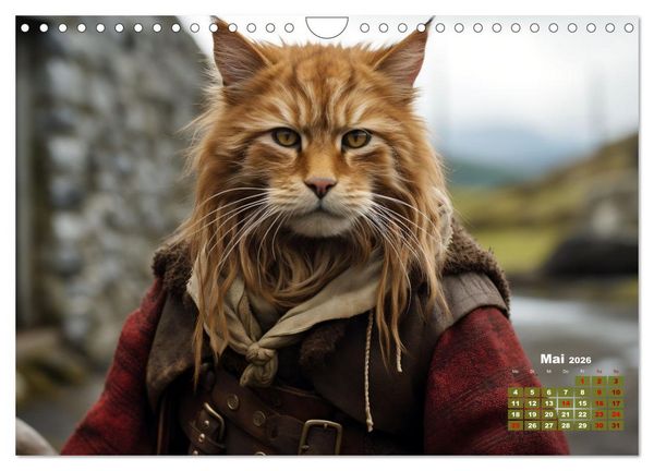 Produktbild: Schottische Katzenhelden (Wandkalender 2026 DIN A4 quer), CALVENDO Monatskalender