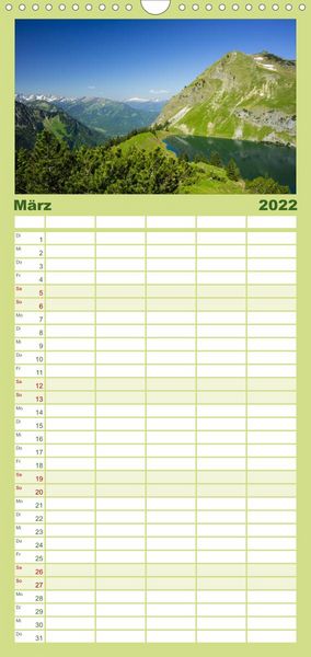 Produktbild: Familienplaner Rund um Oberstdorf (Wandkalender 2022 , 21 cm x 45 cm, hoch)
