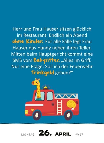 Produktbild: Abrei&szlig;kalender 365 lustige Kinderwitze 2027